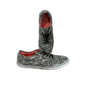 VANS WOMENS SIZE 11 SNEAKERS SKATE SHOES LOW TOP CANVAS PAISLEY LACE UP